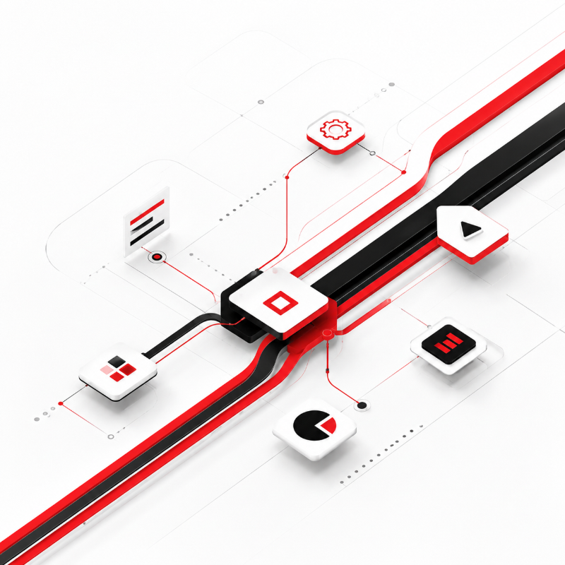 LDN Smart Flow - automation diagram met formulier, mail, agenda en CRM nodes